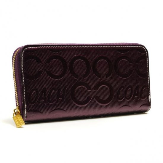 Coach Logo Large Purple Wallets BCW